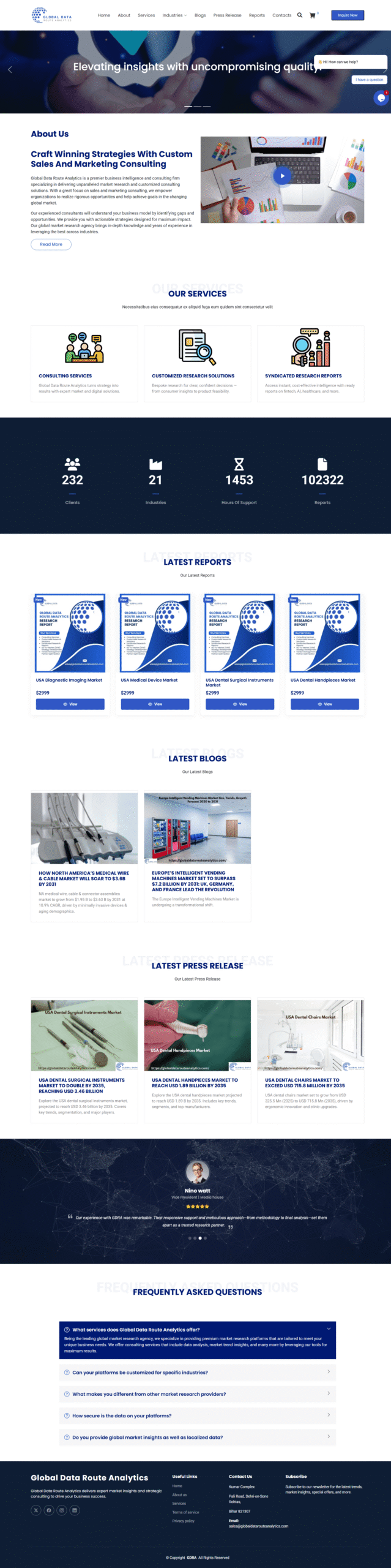 Global Data Route Analytics